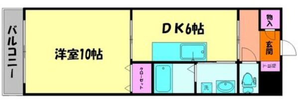 櫛原駅 徒歩21分 1階の物件間取画像